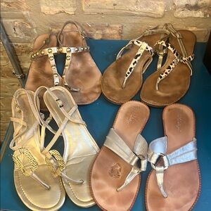 4 PAIRS of Lilly Pulitzer Sandal and Wedge Bundle